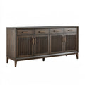 Buffet 180 cm en bois brun foncé à 4 portes et 4 tiroirs style contemporain
